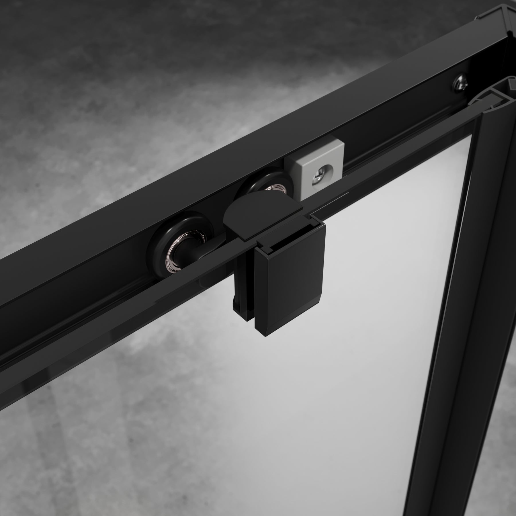 SIRHONA Porte Coulissante de dDouche Noire 70 ~100cm, 5mm Verre Cabine de Douche Trempé Cabine de Douche Réglable Design Aluminium de Haute Qualité - SIRHONA