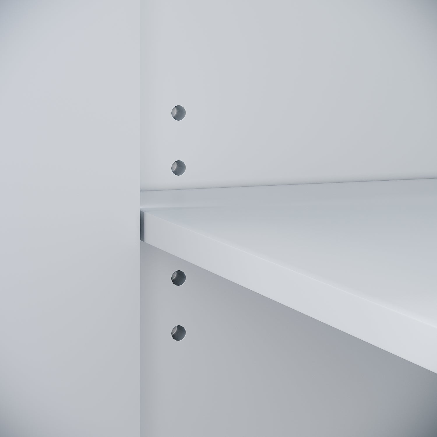 Commode Sideboard avec éclairage LED brillant Meuble de Armoire de salon, blanc - SIRHONA