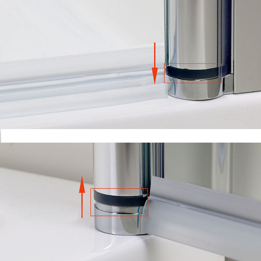 SIRHONA Porte de douche taille 70-90cm rétractable 4cm hauteur 185cm cabine de douche