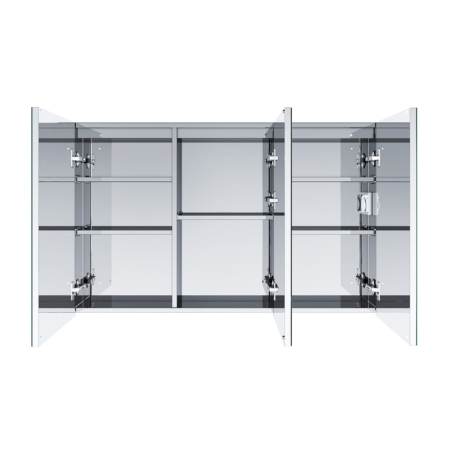 Armoire de toilette avec acier inoxydable 3 portes 13x105x65cm - SIRHONA