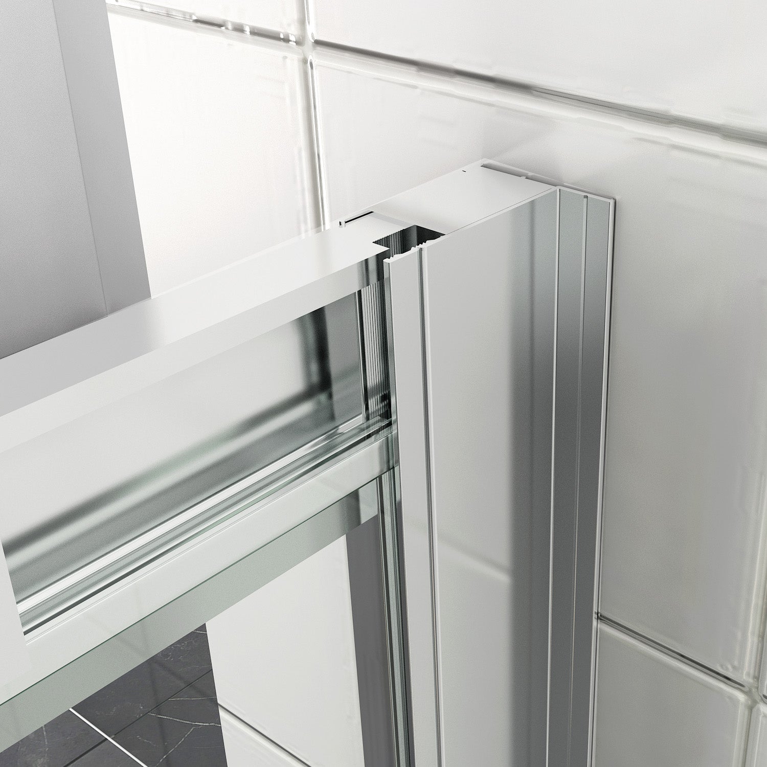 Cabine de douche Paroi de douche ronde Porte coulissante ESG Porte en verre 80/90/100cm Hauteur 185cm /195cm