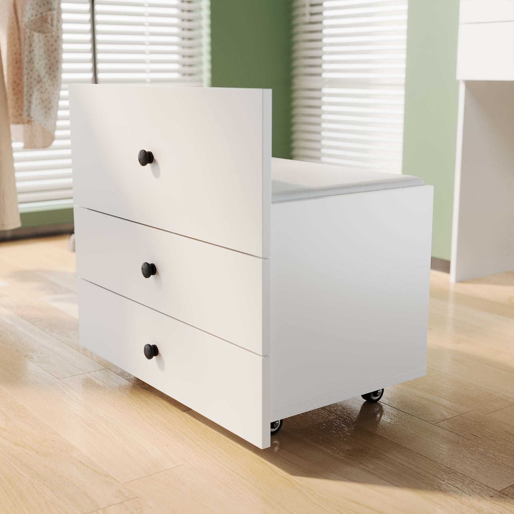 SIRHONA Coiffeuse multifonctionnelle avec chaise dissimulée et rangement divisé 59.2×42.6×127cm - SIRHONA