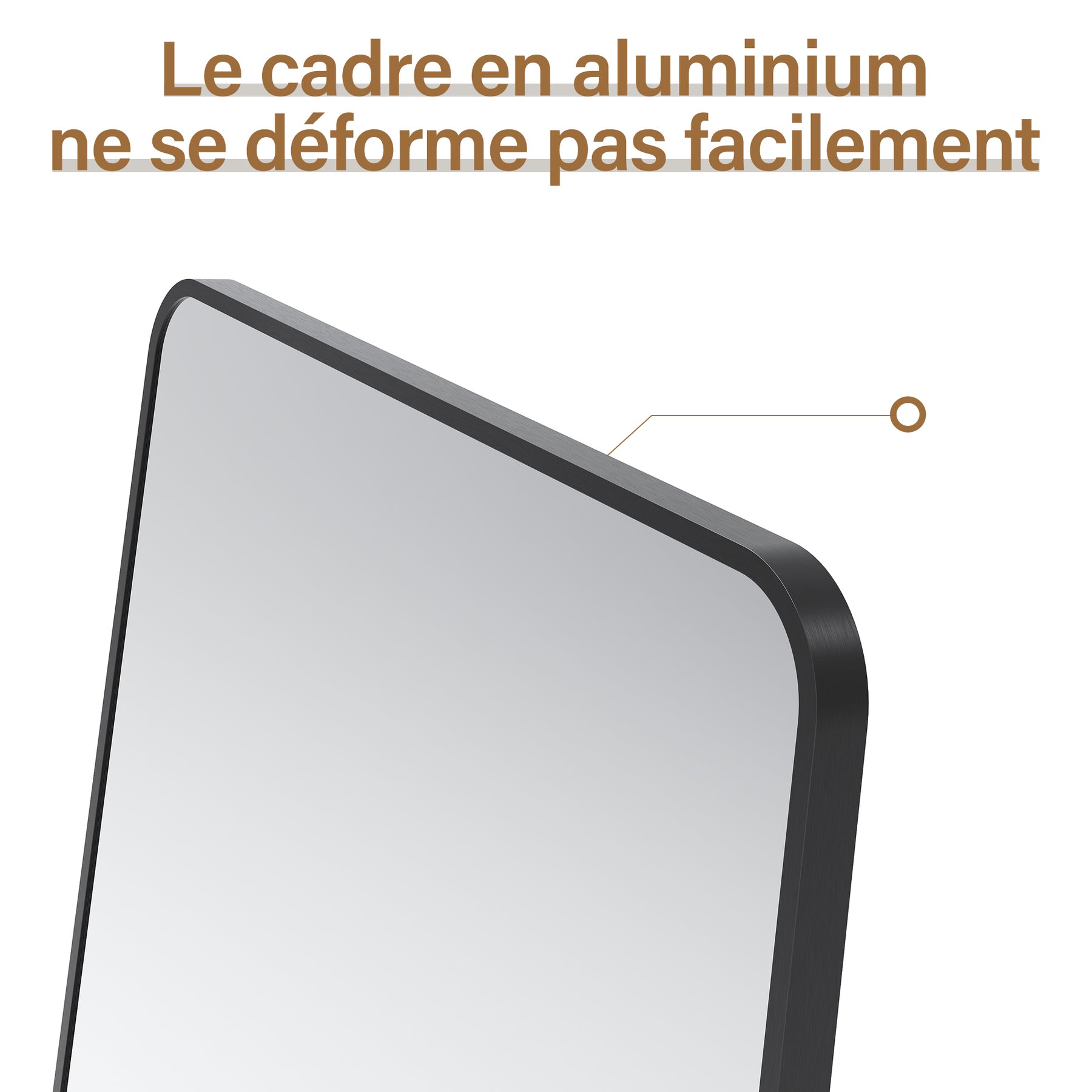 SIRHONA Miroir de maquillage moderne installation murale ou verticale 1600 x 600 x 28mm - SIRHONA