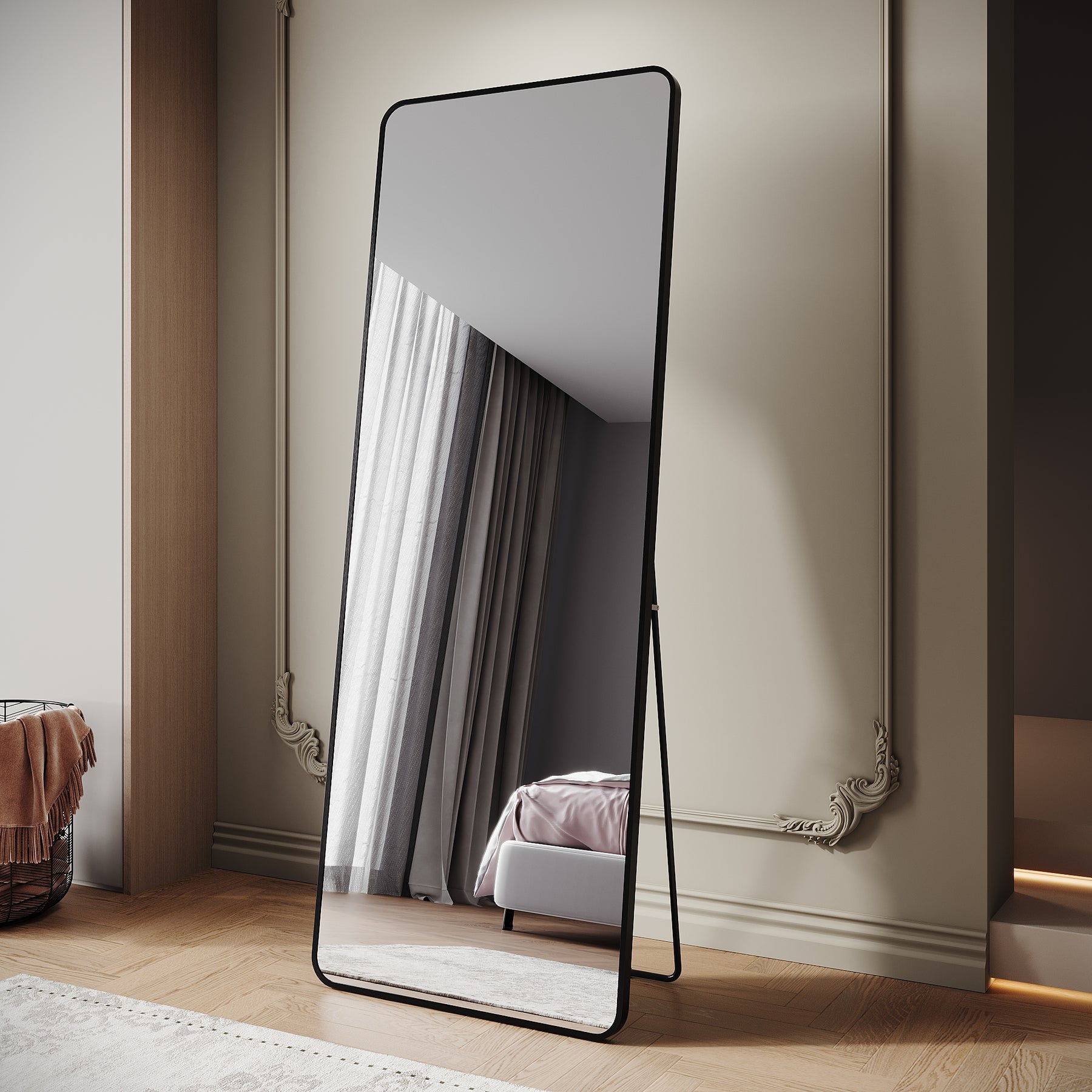 SIRHONA Miroir de maquillage moderne installation murale ou verticale 1600 x 600 x 28mm - SIRHONA