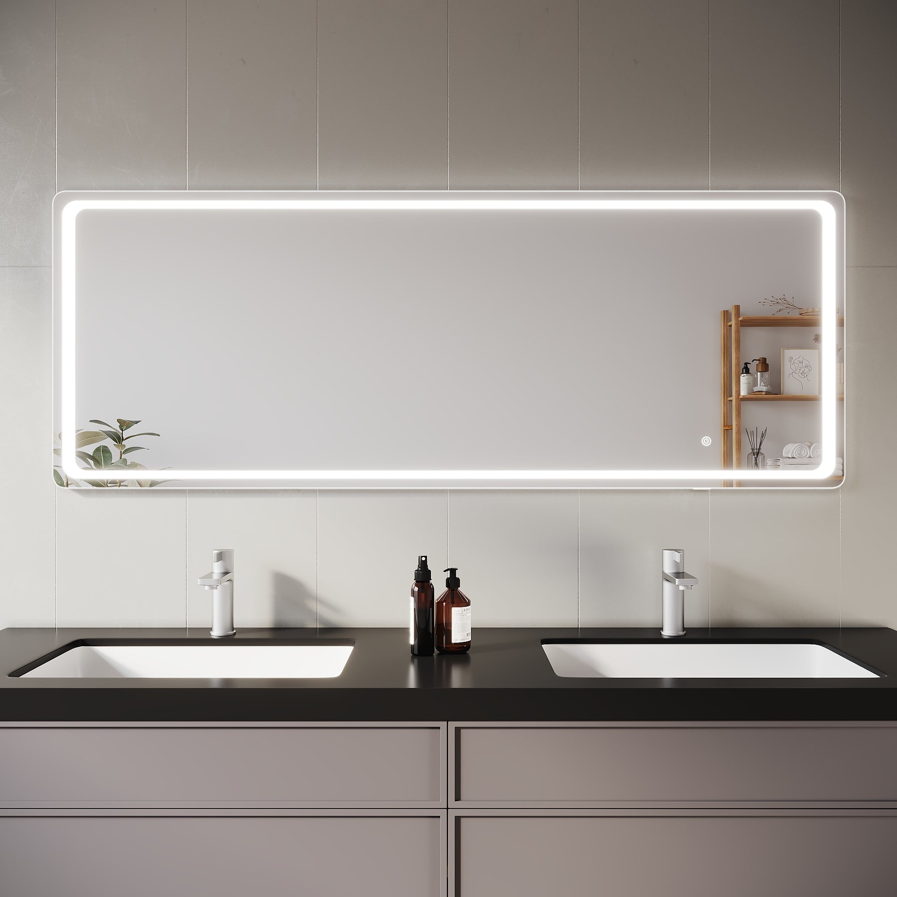 SIRHONA Miroirs grand format sur pied 1600x600x35mm - SIRHONA