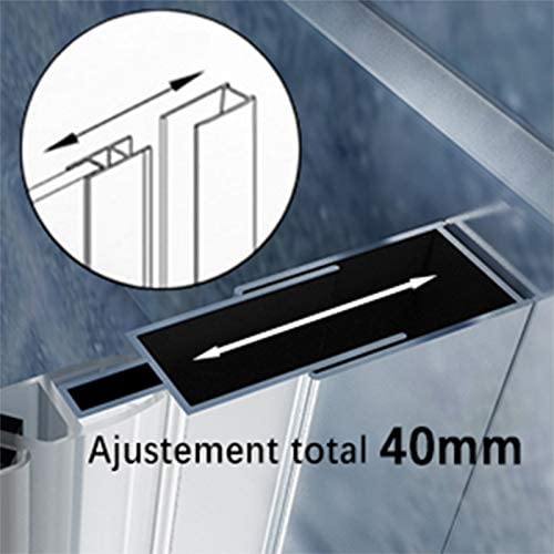 SIRHONA Porte de douche pivotante paroi de douche extensible cabine de douche 80 x 185 cm porte de douche battante - SIRHONA