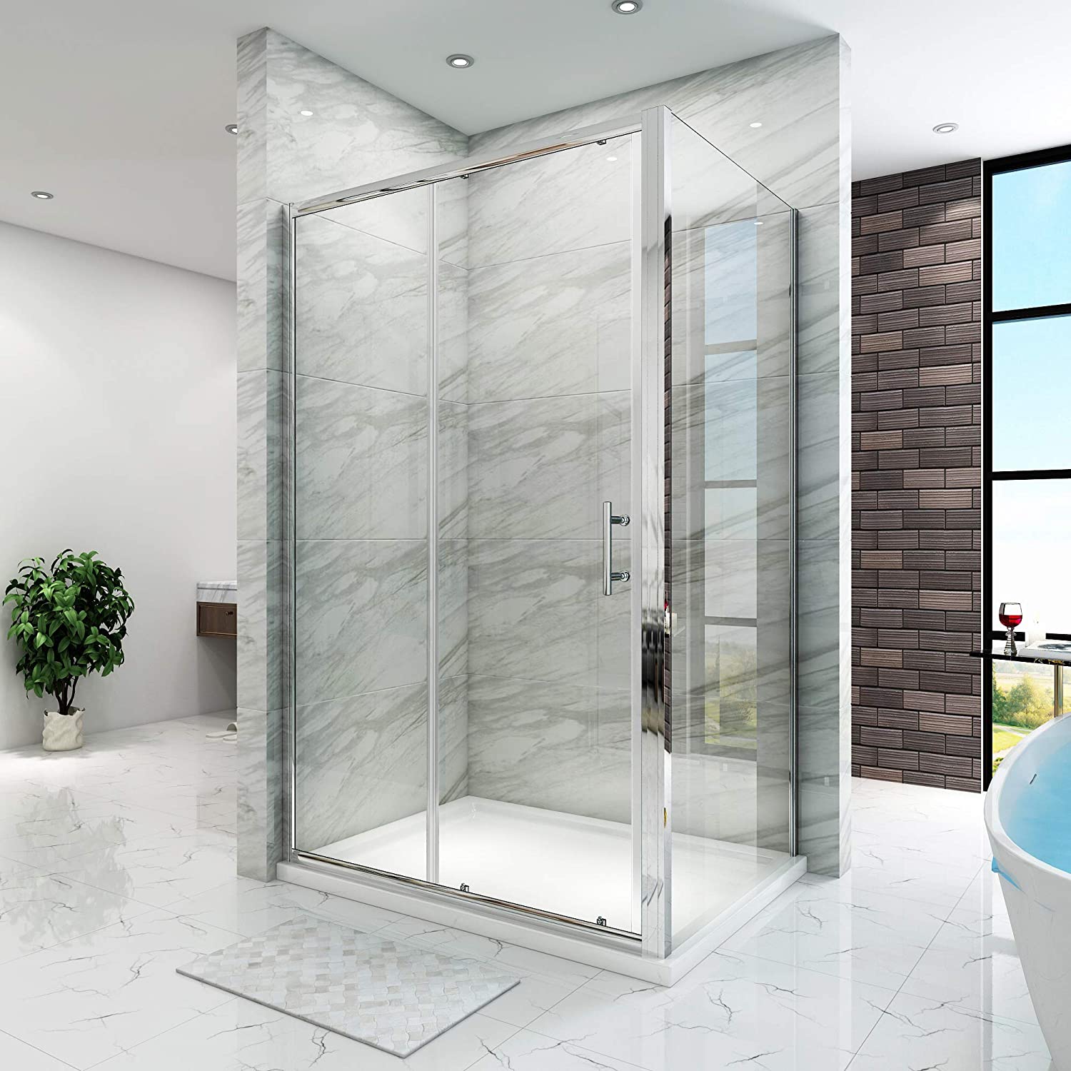 SIRHONA Cabine de douche à porte coulissante - SIRHONA