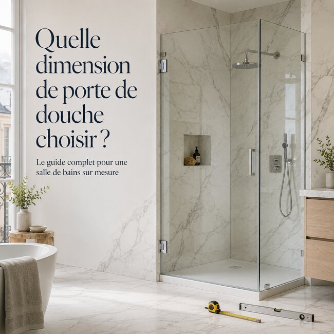 Choisir la bonne dimension de porte de douche – guide complet pour salle de bains sur mesure