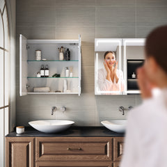 Collection image for: Armoire de toilette avec compartiment de rangement en verre