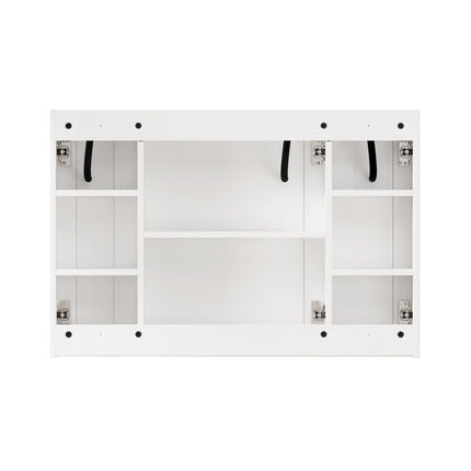 Armoire de toilette LED élégante de 90 cm, à fixation murale, Armoire de toilette avec espace de rangement pour la salle de bains
