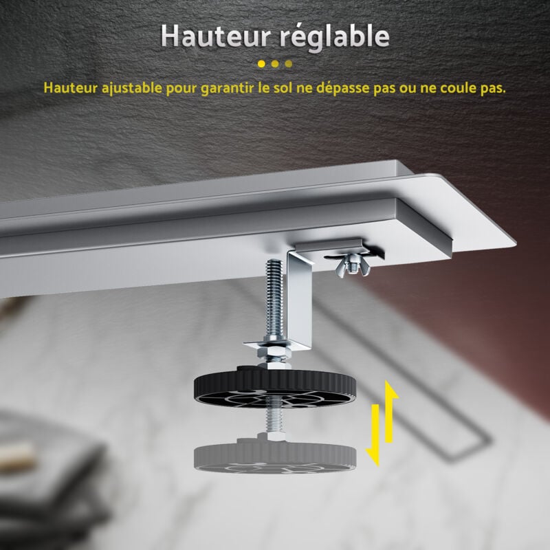 Caniveau de Douche en acier inoxydable SIRHONA à l'Italienne, Canal de douche 70 cm avec Caniveau de Douche en acier inoxydable SIRHONA à l'Italienne, Canal de douche 70 cm avec