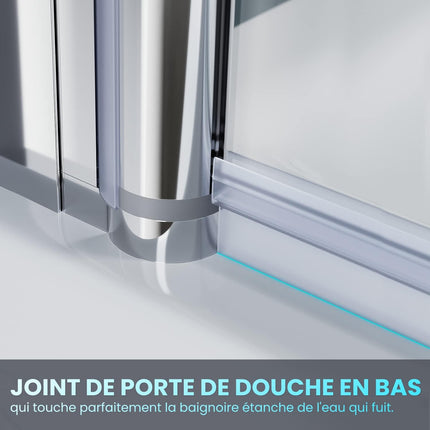 SIRHONA Paroi de Douche Baignoire, 2 volets with 100x130cm / 3volets with 130x130cm - SIRHONA