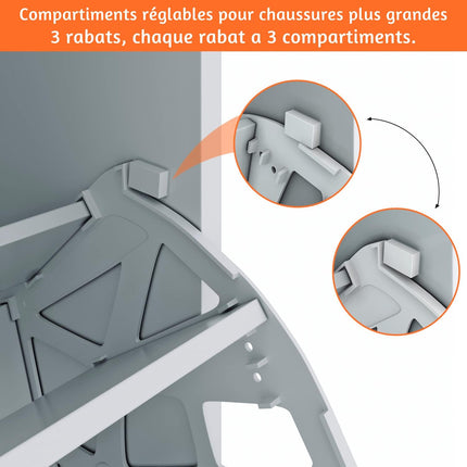 SIRHONA Armoire à Chaussures Blanc avec Coussin de Siège，Meuble à Chaussures Entrée - SIRHONA