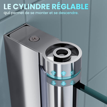 SIRHONA Paroi de Douche Baignoire, 2 volets with 100x130cm / 3volets with 130x130cm - SIRHONA