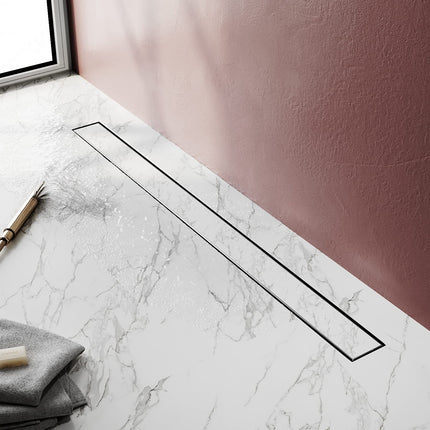 SIRHONA Caniveau Douche Italienne 80 cm Acier Inoxydable Caniveau de Sol à l'italienne Grille - SIRHONA