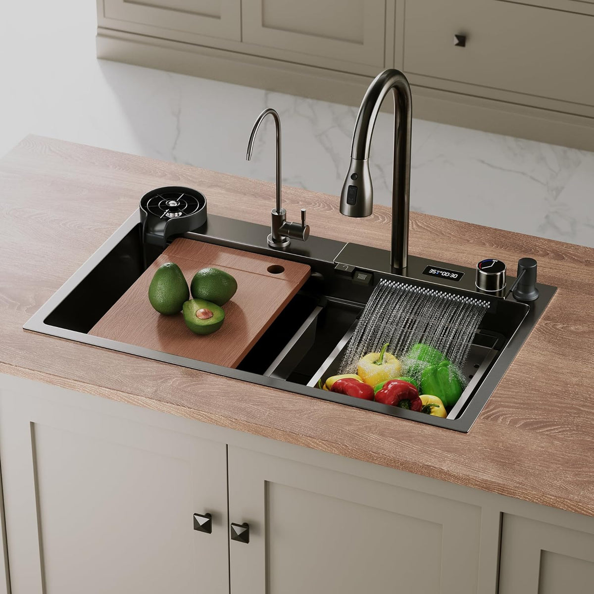 Jisrcha Passoire Évier En Forme De Cygne Inox - 2 Pièces - Filtre Résidus Alimentaires