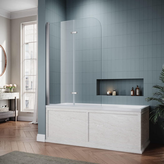 SIRHONA Paroi de Douche Baignoire, 2 volets with 100x130cm / 3volets with 130x130cm - SIRHONA