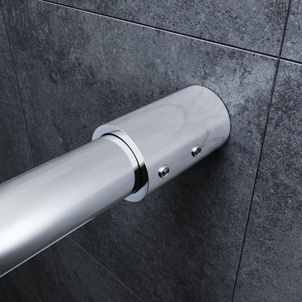 SIRHONA 700-1200mm Barre de fixation extensible stabilisation de verre acier inoxydable pour paroi de fixation paroi de douche, chrom poli - SIRHONA