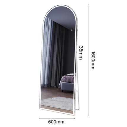 SIRHONA Miroir LED sur pied avec éclairage tricolore réglable 1600x600x35mm - SIRHONA