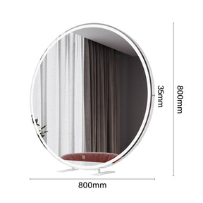 SIRHONA Miroir de maquillage LED, mural ou de table, 800 x 800 x 35mm - SIRHONA