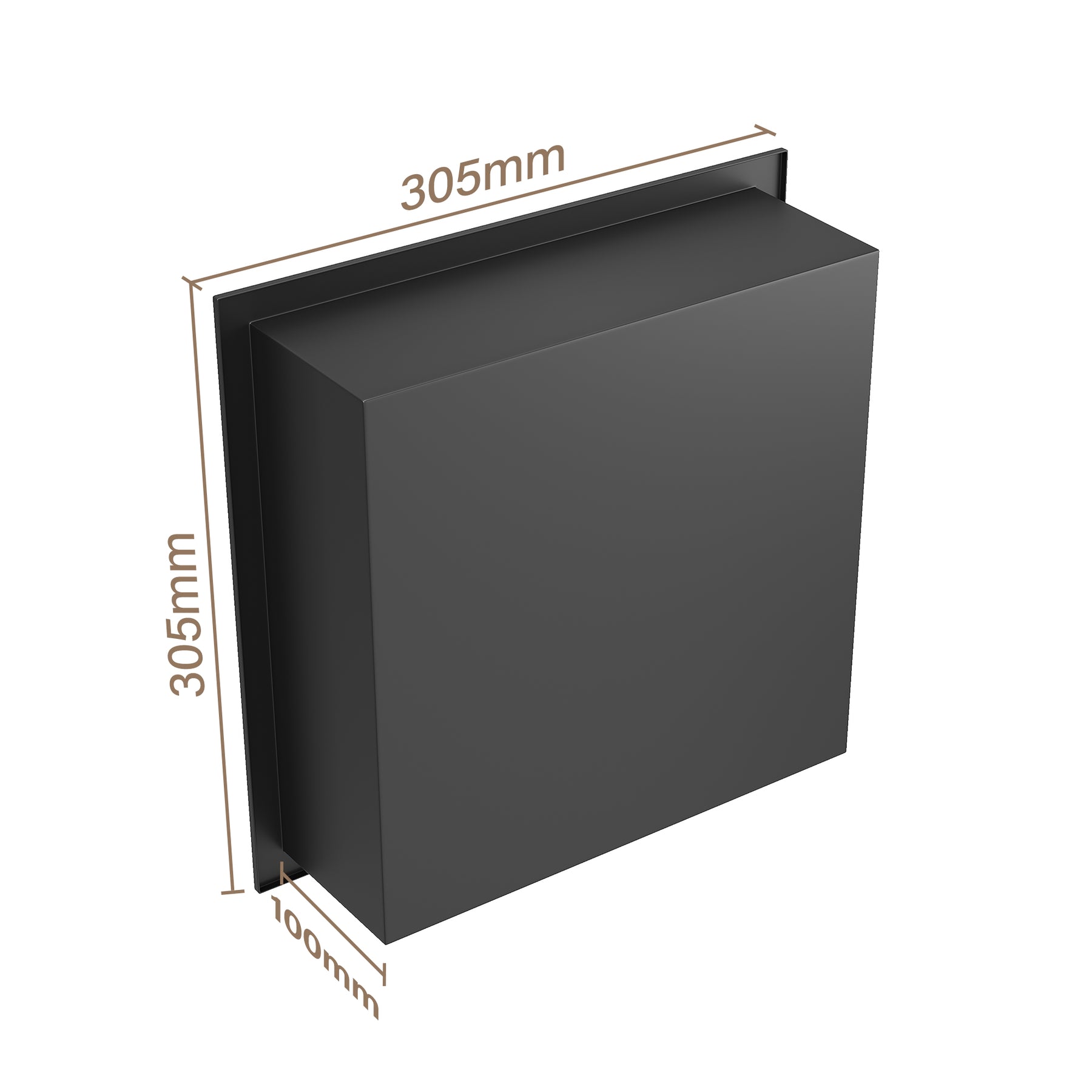 Niche murale de douche en acier inoxydable, niche de douche encastrée, étagère individuelle de stockage pour salle de bain, étanche, pas de carrelage nécessaire, 30 x 30 x 10 cm - SIRHONA