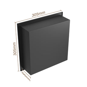 Niche murale de douche en acier inoxydable, niche de douche encastrée, étagère individuelle de stockage pour salle de bain, étanche, pas de carrelage nécessaire, 30 x 30 x 10 cm - SIRHONA