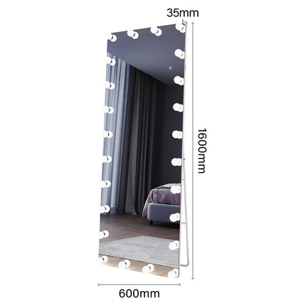 SIRHONA Miroir sur pied LED miroir pleine longueur 1600 x 600 x 35 mm - SIRHONA