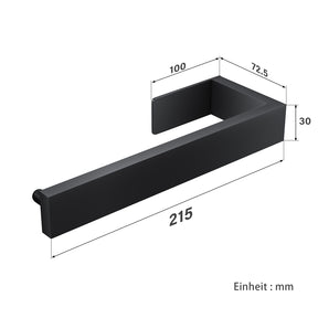 SIRHONA 4 Pièces Porte-Serviettes Ensemble de Salle de Bains SUS304  60 CM Long Barre Anneaux porte-serviettes montage mural, Couleur Noir Mat - SIRHONA