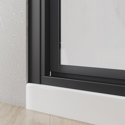 Portes de douche battantes, verre de sécurité trempé 80/90/100 x 195 cm sans cadre - SIRHONA
