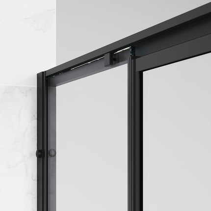 Portes de douche battantes, verre de sécurité trempé 80/90/100 x 195 cm sans cadre - SIRHONA