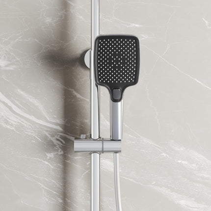 SIRHONA Colonne de Douche Thermostatique, Laiton Chromé Colonne de Douche Tube Rond - SIRHONA