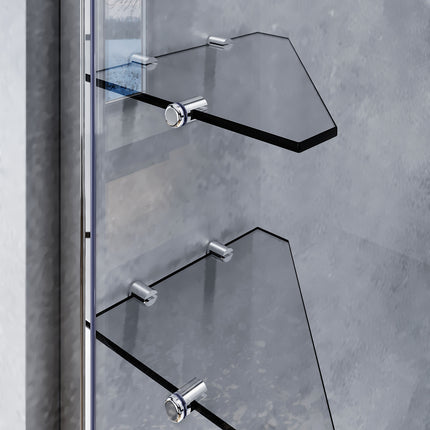 Panneau pour baignoire 2 parties verre Paroi pliante pivotante Pare-baignoire 120cm - SIRHONA