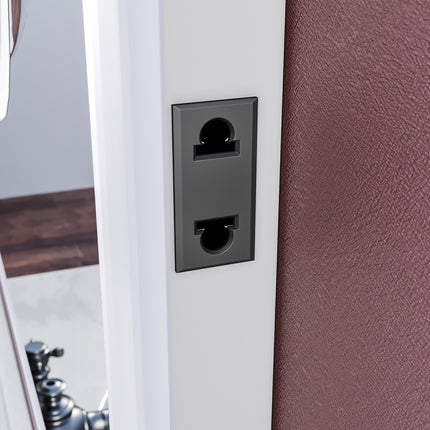 SIRHONA Miroir de salle de bains LED Miroir salle de bain avec prise de courant Anti-buée avec éclairage Miroir grossissant 3X Blanc froid 90x70cm - SIRHONA