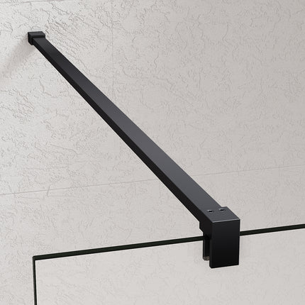 Paroi de douche à l'italienne 10 mm Nano ESG Cabine de douche  120x200 cm Noir - SIRHONA