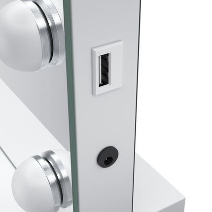 SIRHONA Miroir Mural Miroir Maquillage 58x43cm  LED Mirror Hollywood 3 couleurs - SIRHONA