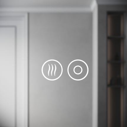 Miroir de salle de bain rond avec éclairage LED Miroir mural 60 cm - SIRHONA