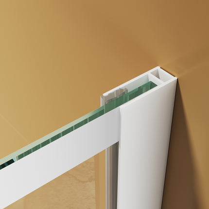 Walk-in Cabine de douche avec stabilisateur en acier inoxydable Verre NANO 6mm Hauteur 200cm - SIRHONA