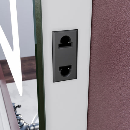 SIRHONA LED Miroir de salle de Anti-buée Avec prise rasoir lnterrupteur tactile 1000 x 600 x 35mm - SIRHONA