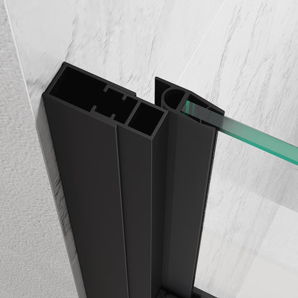 Portes de douche battantes, verre de sécurité trempé 80/90/100 x 195 cm sans cadre - SIRHONA