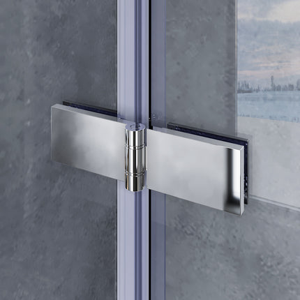 Panneau pour baignoire 2 parties verre Paroi pliante pivotante Pare-baignoire 120cm - SIRHONA