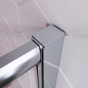 SIRHONA Cabine de douche Entrée d'angle Porte coulissante Verre trempé 6mm Installation réversible Profils An aluminium - SIRHONA