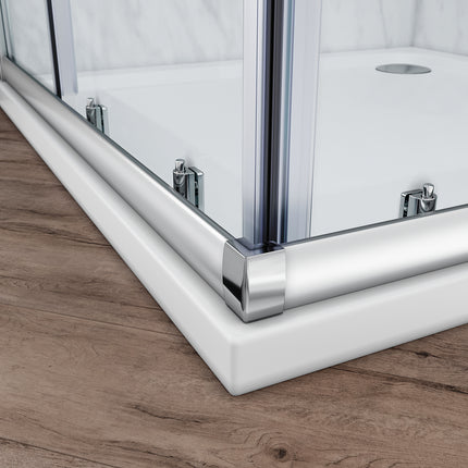 Paroi de douche, accès d'angle double porte coulissante, cabine de douche taille 70-90cm hauteur 195cm - SIRHONA