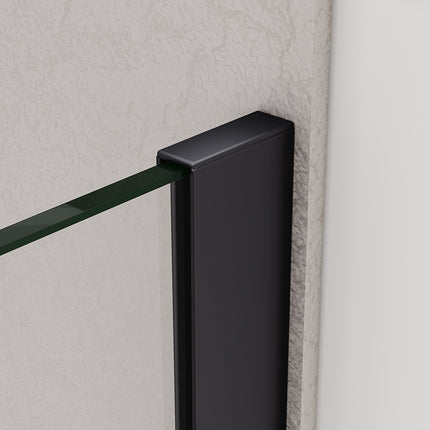 Paroi de douche à l'italienne 10 mm Nano ESG Cabine de douche  120x200 cm Noir - SIRHONA