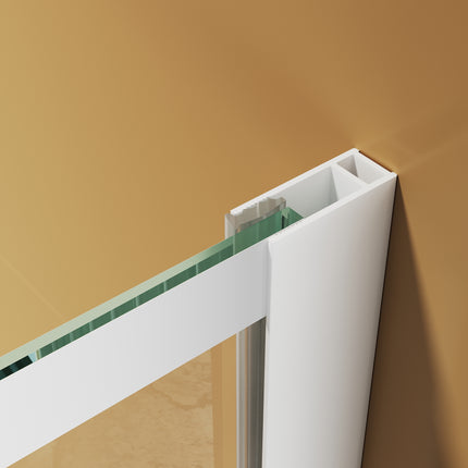 Walk-in Cabine de douche avec stabilisateur en acier inoxydable Verre NANO 6mm Hauteur 200cm - SIRHONA