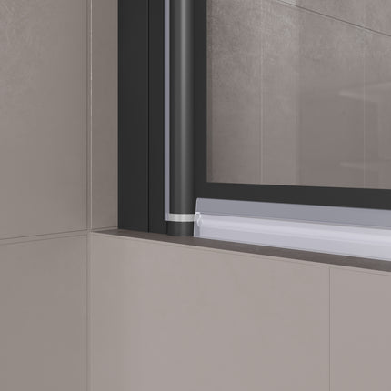 Panneau de baignoire noir pliable 80x140cm NANO verre ESG 6mm - SIRHONA