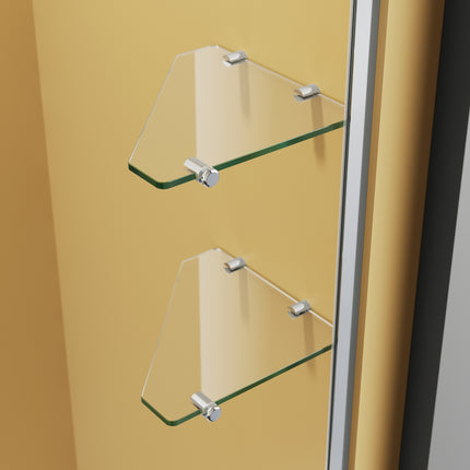 Paroi de douche italienne Walk In avec étagères en verre de 8 mm - SIRHONA