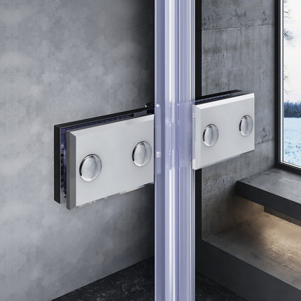 Panneau pour baignoire 2 parties verre Paroi pliante pivotante Pare-baignoire 120cm - SIRHONA