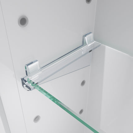 SIRHONA Armoire de Toilette Miroir, Armoire Murale avec Éclairage LED et Prises de Courant, Interrupteurs à Commande Tactile, Dimmable 60 x 75 x 13cm - SIRHONA