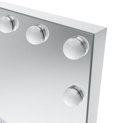 SIRHONA Miroir Mural Miroir Maquillage 58x43cm  LED Mirror Hollywood 3 couleurs - SIRHONA