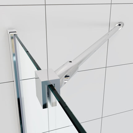 Cabine de douche d'angle Douche Porte à charnières porte pliante 80-120cm hauteur 195cm - SIRHONA